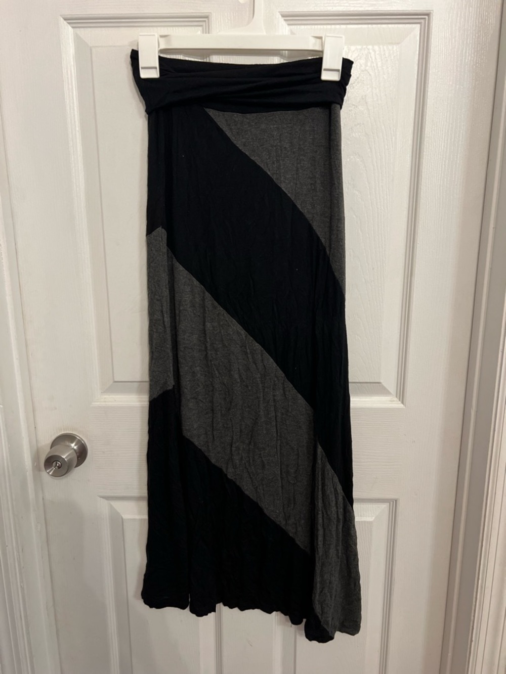 Gingy & Cocoa Black Maxi Skirt with Charcoal Panel